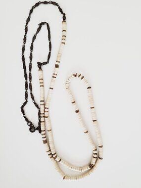 Tai Jewelry Brand Long Necklace in Creme NWOT